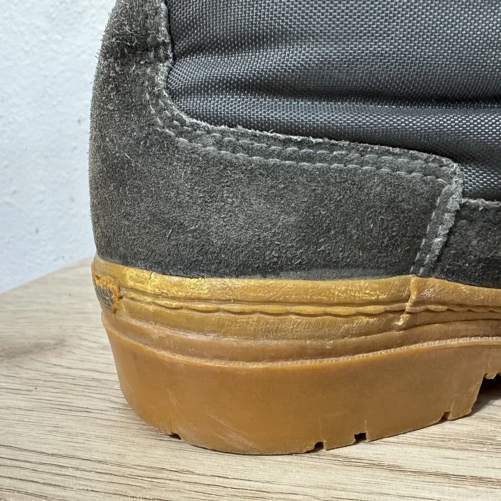 Pine Ridge‎ Gray Suede and Nylon High Top Gum Sole Sneakers Mens Size 10